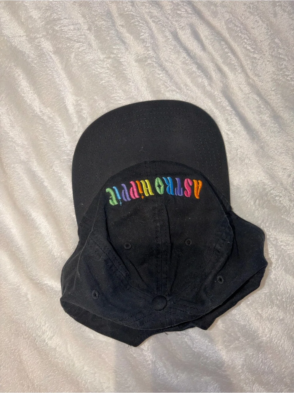 GRiZ (DJ) Astro Hippie Rainbow Embroidery Black Baseball Cap